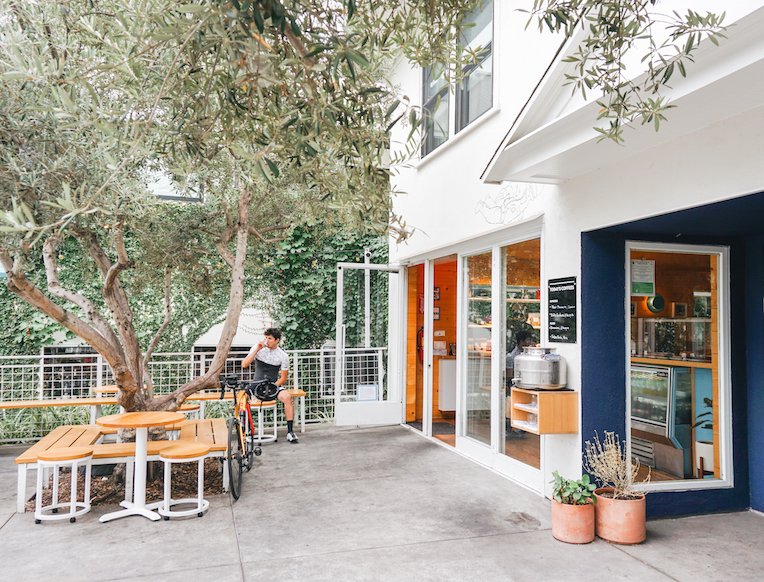Neighborhood café exterior